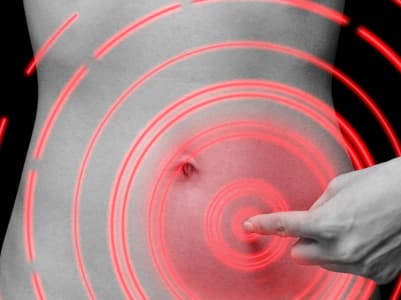 referred pain from muscular trigger point in abdomen