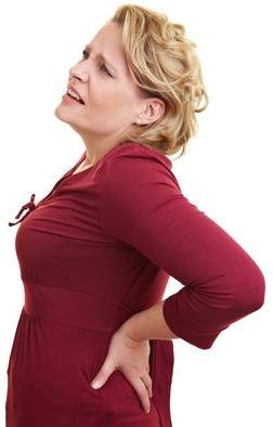 Woman with back pain