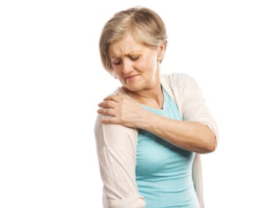 Woman with a shoulder injury