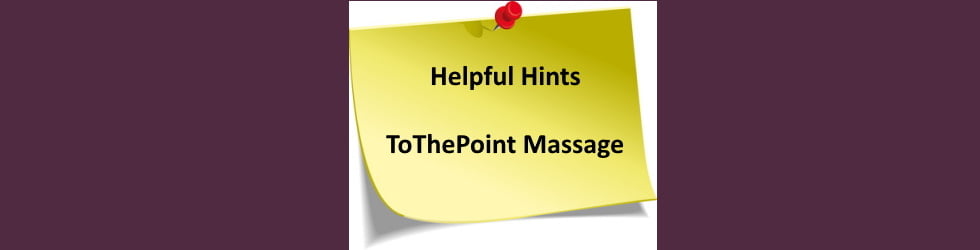 Header for helpful hints page